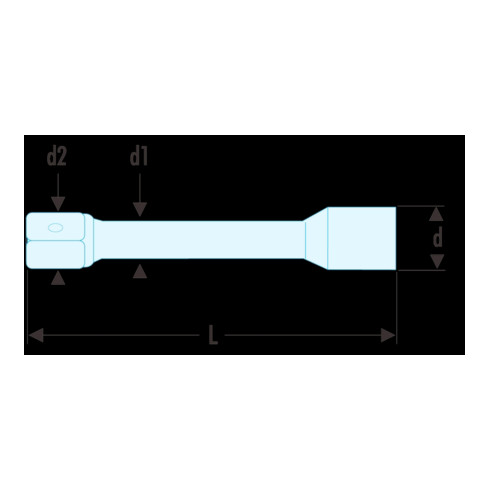 Rallonge Facom 3/4" 200 mm