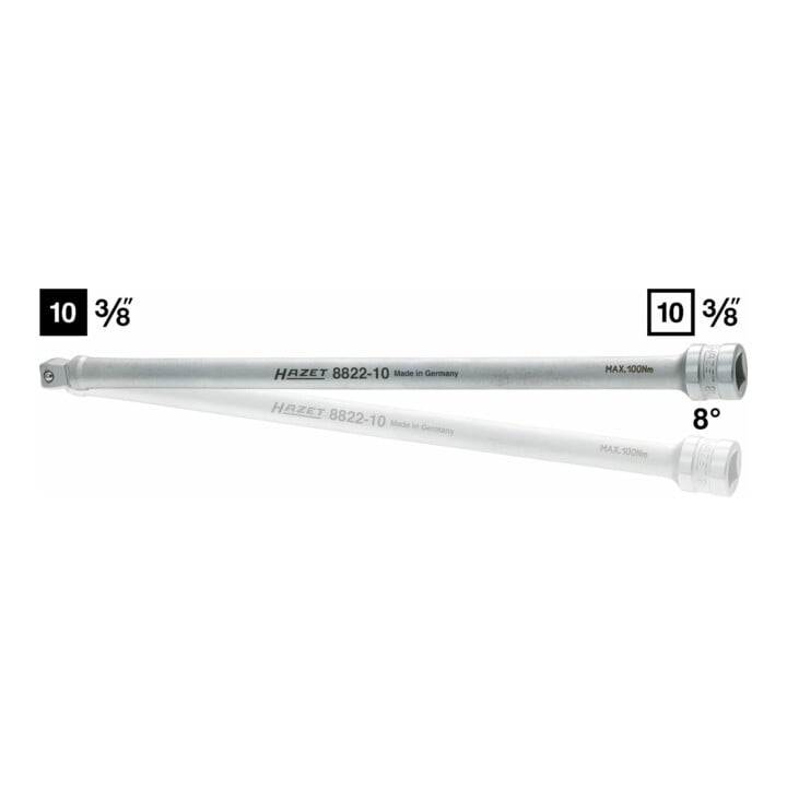 Rallonge pivotante 8822-1 ∙ Carré creux 10 mm (3/8 pouce) ∙ Carré massif 10 mm (3/8 pouce) HAZET