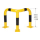 Moravia corner ram protection bracket Black Bull pour l'extérieur 600 mm 76 mm 3 mm-2