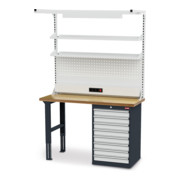 Rangée d'établis avec extension STIER lxH 1500x2210 mm
