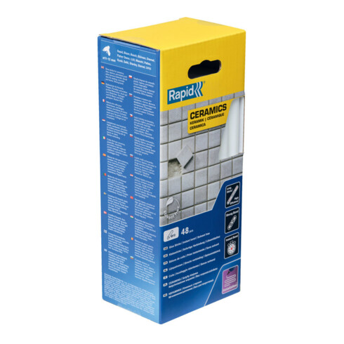 Rapid bâtons de colle céramique, diamètre 12 x 190 mm, boîte de 48 pcs
