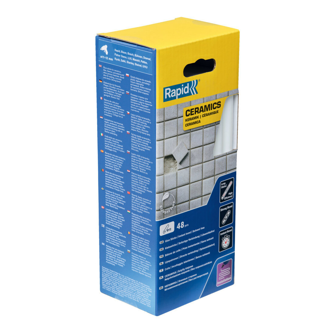 Rapid bâtons de colle céramique, diamètre 12 x 190 mm, boîte de 48 pcs