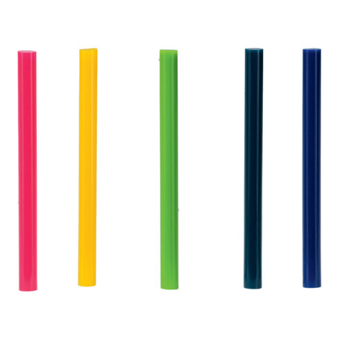 Rapid Bâtons de colle colorés Trend, diamètre 7 x 90 mm, 36 pcs blister