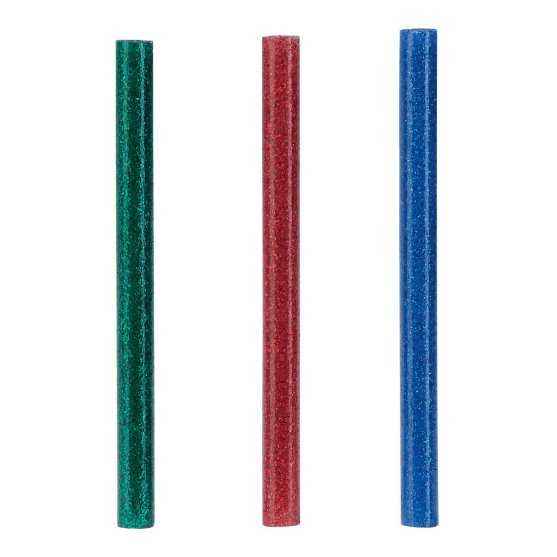 Rapid Bâtons de colle paillettes, diamètre 7 x 90 mm 36 pcs rouge, vert et bleu blister