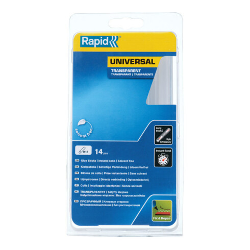 Rapid Bâtons de colle universels transparents 250g Isaberg