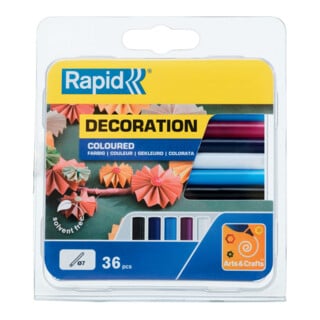 Rapid Klebesticks farbig Klassik, Durchmesser 7 x 90 mm 36 Stk. Blister