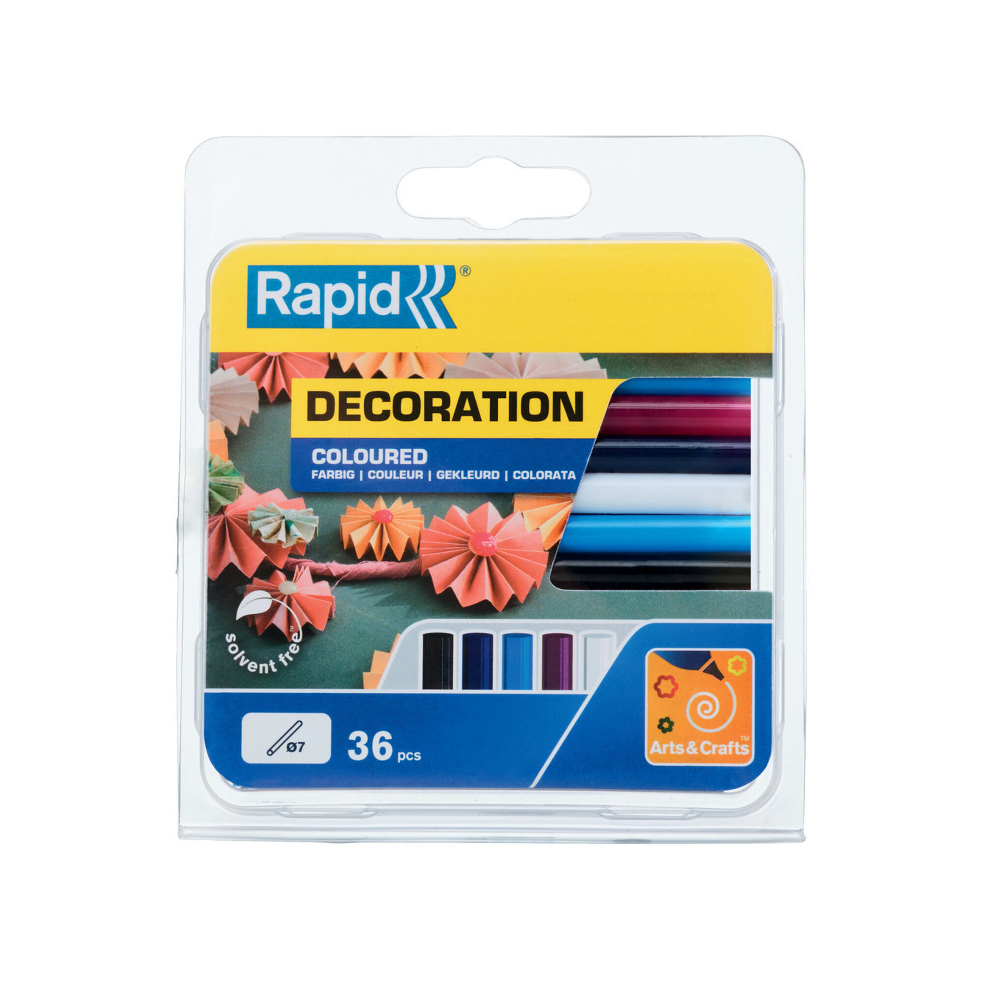 Rapid Klebesticks farbig Klassik, Durchmesser 7 x 90 mm 36 Stk. Blister