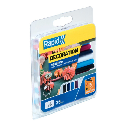 Rapid Klebesticks farbig Klassik, Durchmesser 7 x 90 mm 36 Stk. Blister