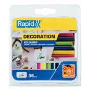Rapid Klebesticks farbig Trend, Durchmesser 7 x 90 mm 36 Stk. Blister