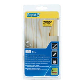 Rapid Klebesticks Holz, Durchmesser 12 x 190 mm 14 Stk. Blister