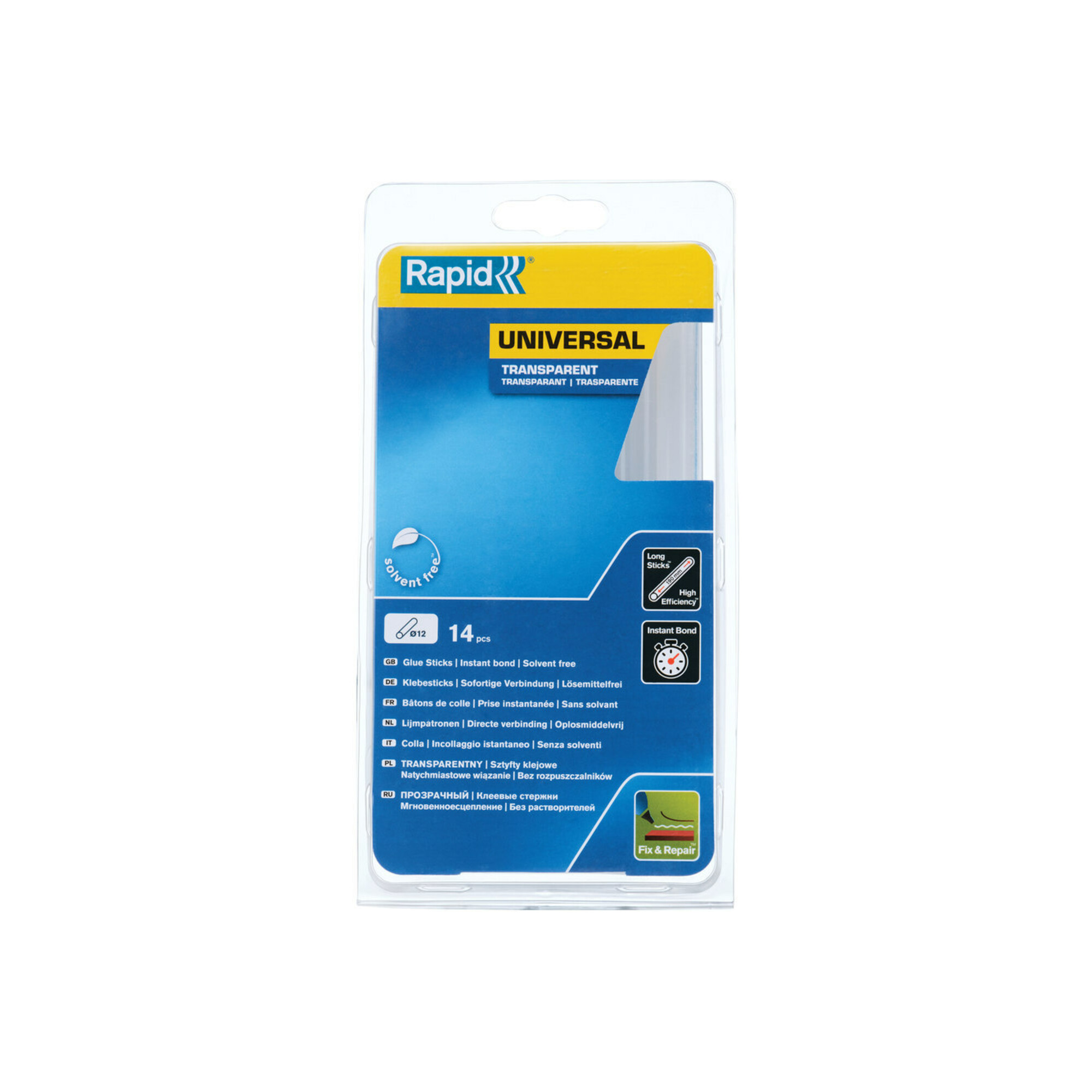 Rapid Klebesticks universal transparent a250g Isaberg