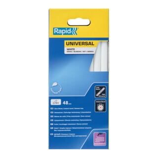 Rapid Klebesticks universal weiß, Durchmesser 12 x 190 mm 48 Stk. Karton