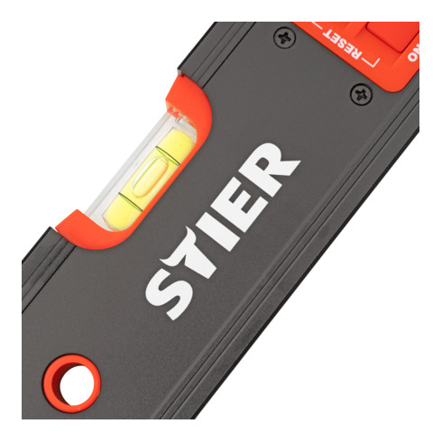 Rapporteur d'angle numérique STIER SDW 450, écran LCD ±0,1°, aluminium, 450 mm