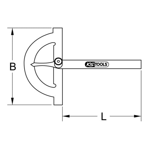 Jauge d'angle KS Tools à arc ouvert