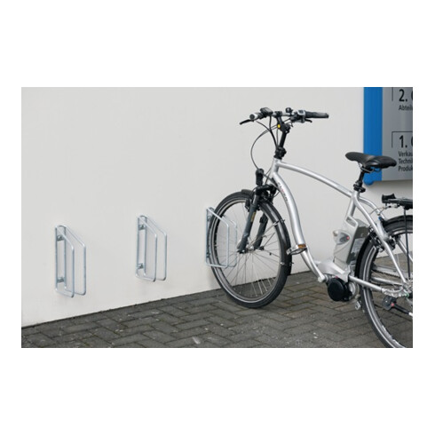 WSM Pince à bicyclette fixation murale unilatérale en acier galvanisé 1 place