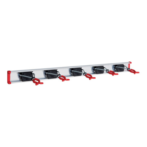 Râtelier p. outils 5 pièces sous emballage libre-service aluminium