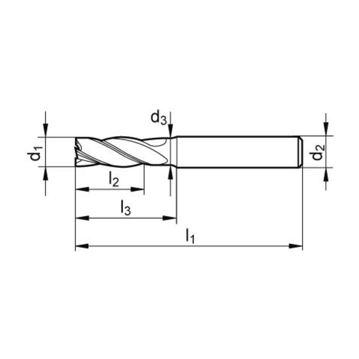 Ratiofr.6527L VHM FIREIK.20mm Z 4 HB INOX Gühring