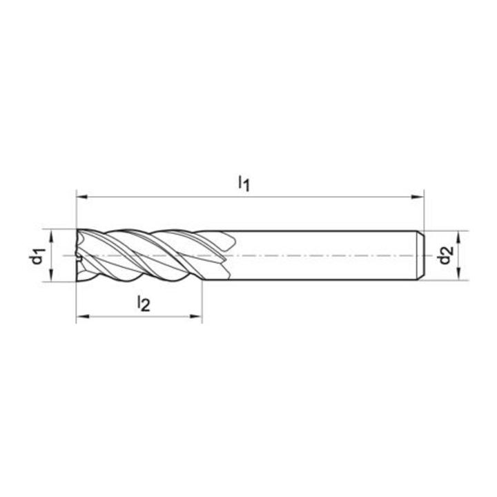 Ratiofräser 6527L VHM FIRE 10mm Z 4 HA INOX