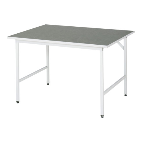 Rau Arbeitstisch Linoleum BxTxH 1250x1000x800-850mm