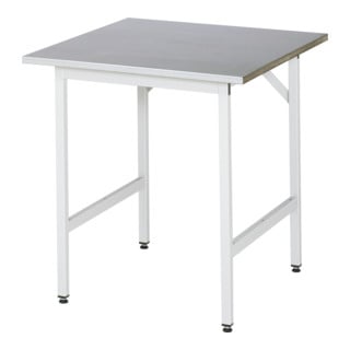 Rau Arbeitstisch Serie Jessy, Platte mit Stahlblechbelag