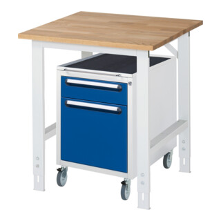 Rau Arbeitstisch Tom banco da lavoro regolabile in altezza KM08, L750xP800xA760-1080mm, piano B-25mm
