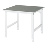 Rau Arbeitstisch Tom BxTxH 1000x1000x760-1080mm, Linoleum Arbeitsplatte