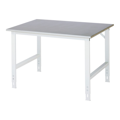 Rau Arbeitstisch Tom BxTxH 1250x1000x760-1080mm, Stahlblech Arbeitsplatte