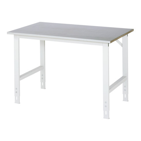 Rau Arbeitstisch Tom BxTxH 1250x800x760-1080mm, Stahlblech Arbeitsplatte