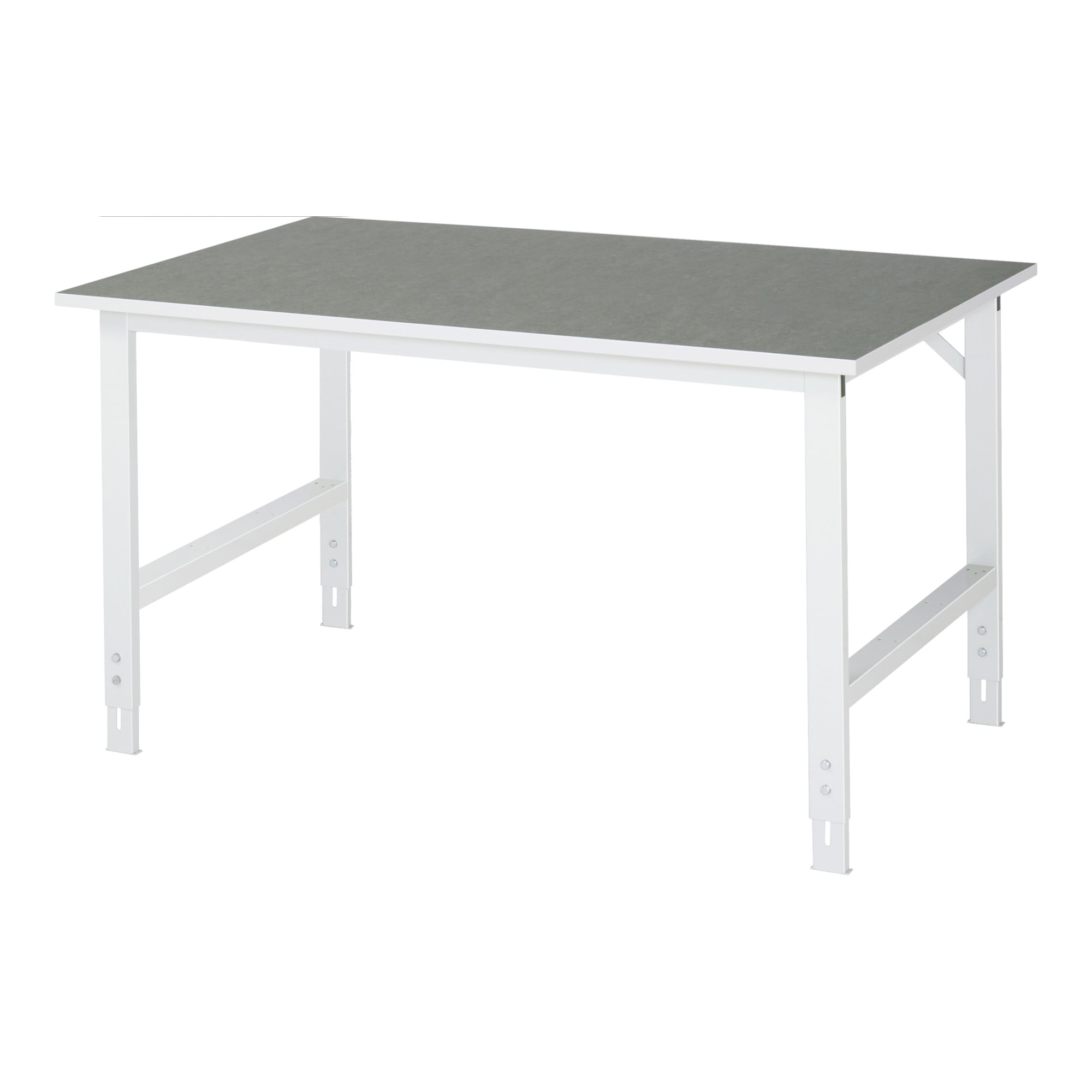 Rau Arbeitstisch Tom BxTxH 1500x1000x760-1080mm, Linoleum Arbeitsplatte