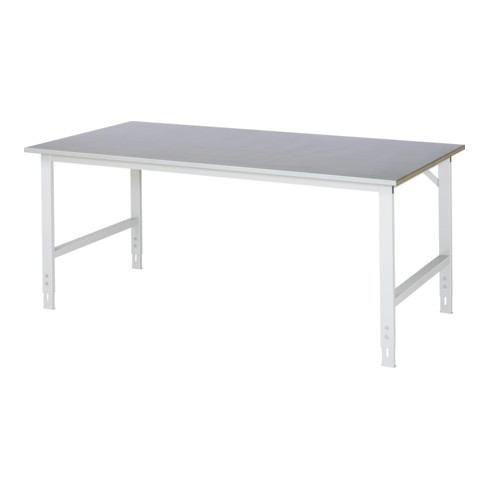 Rau Arbeitstisch Tom BxTxH 2000x1000x760-1080mm, Stahlblech Arbeitsplatte