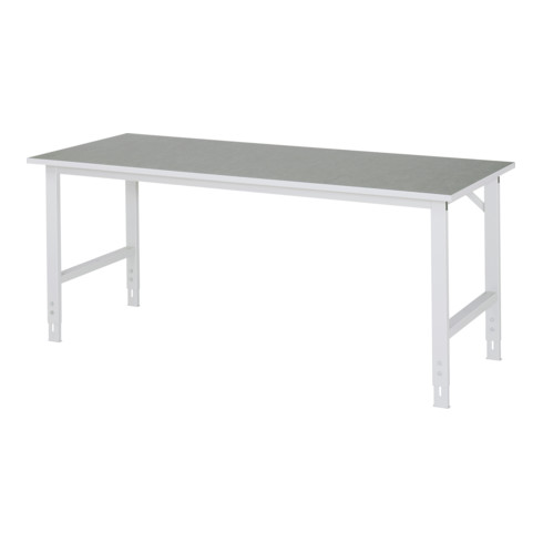 Rau Arbeitstisch Tom BxTxH 2000x800x760-1080mm, Linoleum Arbeitsplatte