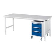 Rau Arbeitstisch Tom scrivania regolabile in altezza KM09, L2000xP800xA760-1080mm, piano M 22mm