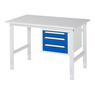 Rau Arbeitstisch Tom tavolo da lavoro regolabile in altezza KM04, L1250xP800xA760-1080mm, piano M 22mm