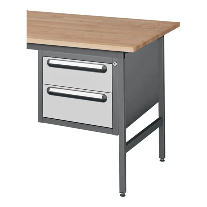 Rau Armadio di base 1x150, 1x180mm per tavolo da lavoro, l=1500/2000mm, antracite/grigio chiaro