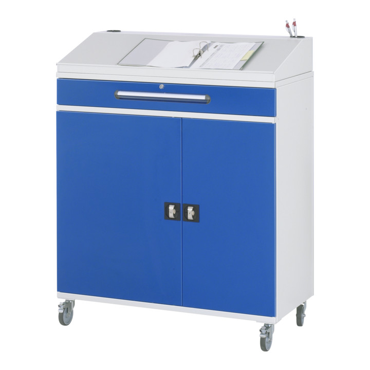 Rau Armoire d'appoint Pupitre 03T, L1100xP520xH1110/1220mm, mobile