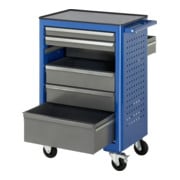 Rau Banco da lavoro con piano in metallo e 6 cassetti-4