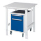Rau Banco da lavoro Tom regolabile in altezza KM08, L750xP800xA760-1080mm, piano M 22mm-1