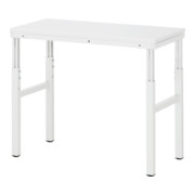 Rau Basistisch Serie E, B1000xT500xH650-1000mm, höhenverstellbar, EGB-Melamin-Platte 28mm