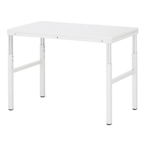 Rau Basistisch Serie E, B1200xT700xH650-1000mm, höhenverstellbar, EGB-Melamin-Platte 28mm