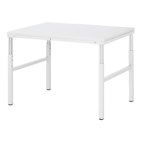 Rau Basistisch Serie E, B1200xT900xH650-1000mm, höhenverstellbar, EGB-Melamin-Platte 28mm