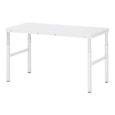 Rau Basistisch Serie E, B1500xT700xH650-1000mm, höhenverstellbar, EGB-Melamin-Platte 28mm