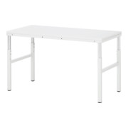 Rau Basistisch Serie E, B1500xT700xH650-1000mm, höhenverstellbar, EGB-Melamin-Platte 28mm