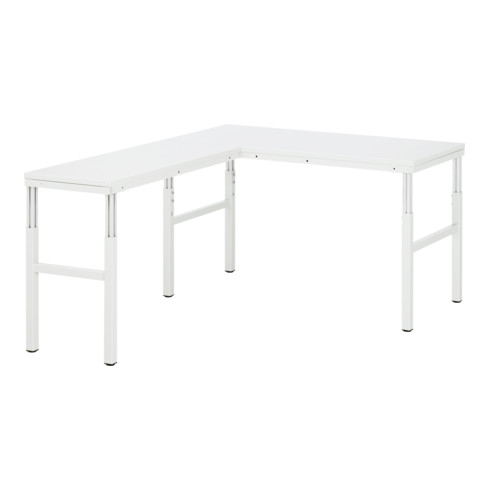 Rau Basistisch Serie E, B1500xT700xH650-1000mm, höhenverstellbar, EGB-Melamin-Platte 28mm