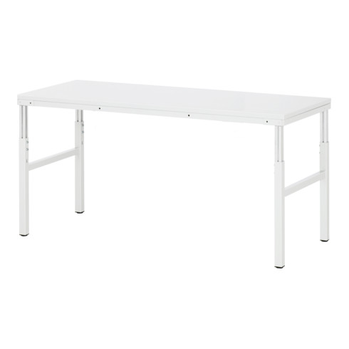 Rau Basistisch Serie E, B1800xT700xH650-1000mm, höhenverstellbar, EGB-Melamin-Platte 28mm