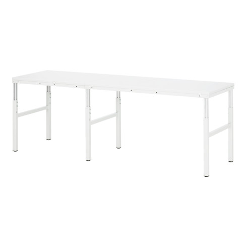 Rau Basistisch Serie E, B1800xT700xH650-1000mm, höhenverstellbar, EGB-Melamin-Platte 28mm