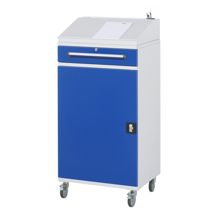 Rau Beistellschrank Stehpult 02, B650xT520xH1235/1345mm, mobil