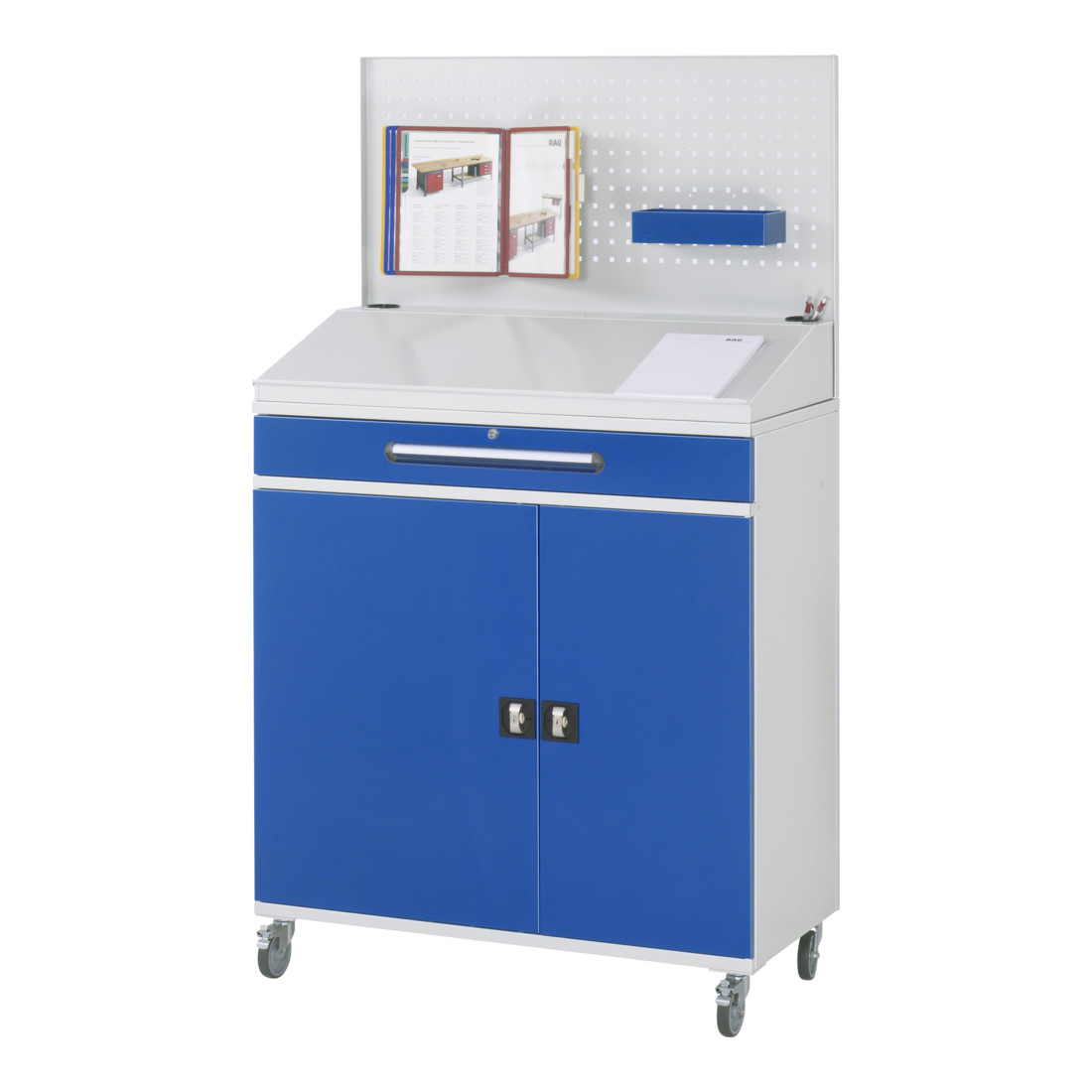 Rau Beistellschrank Stehpult 04T, B1100xT520xH1895mm, mobil