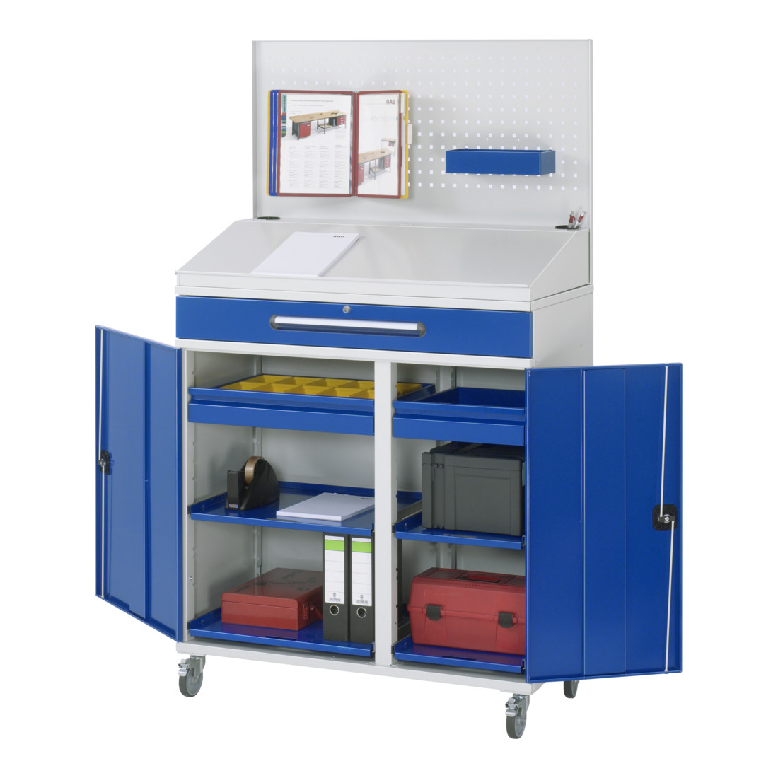 Rau Beistellschrank Stehpult 04T, B1100xT520xH1895mm, mobil