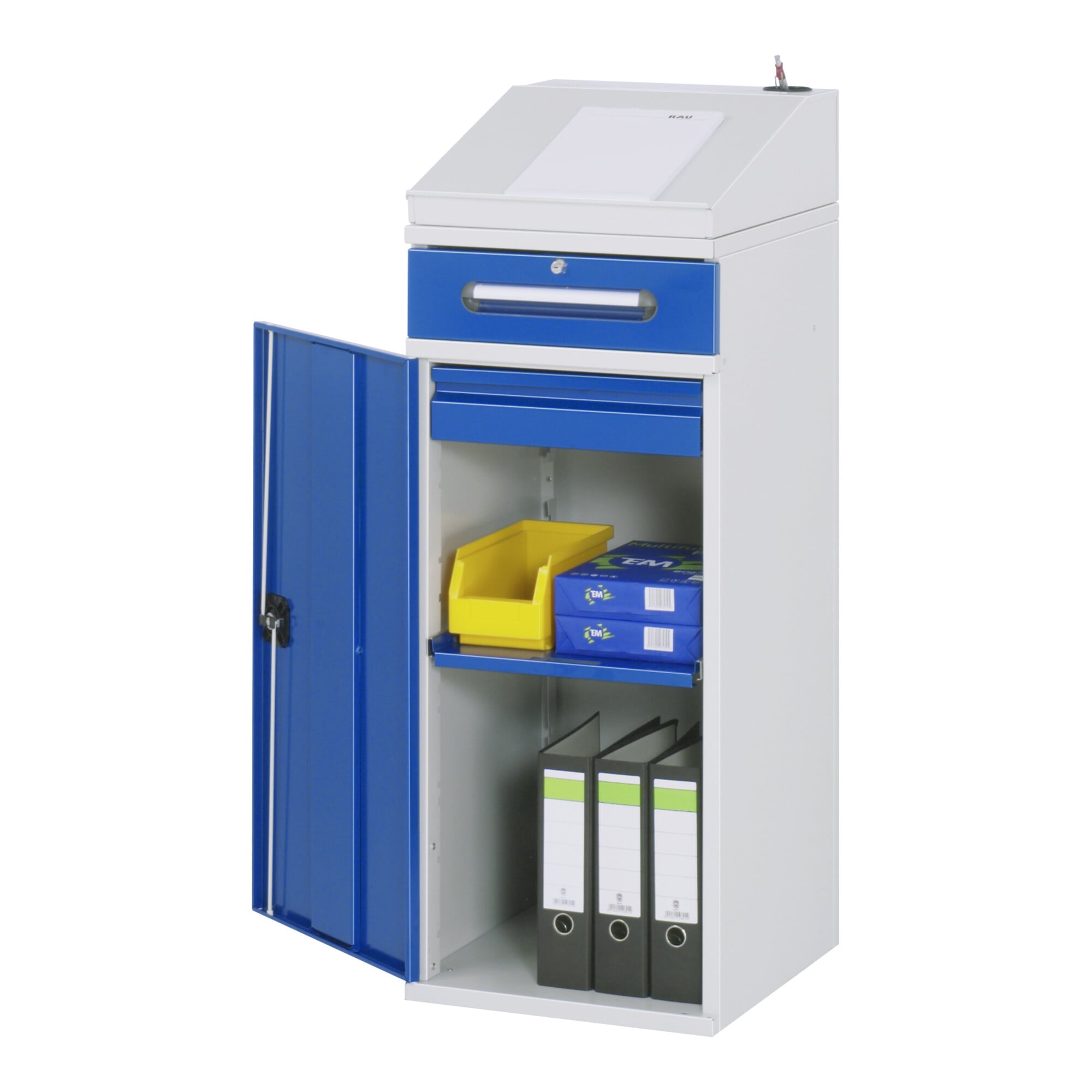 Rau Beistellschrank-Stehpult - Modell 03 BxTxH 450x520x1110/1220mm