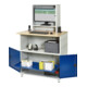 Rau Bureau informatique 1022 avec boîtier moniteur P300mm, L1100xP790xH1840mm-1